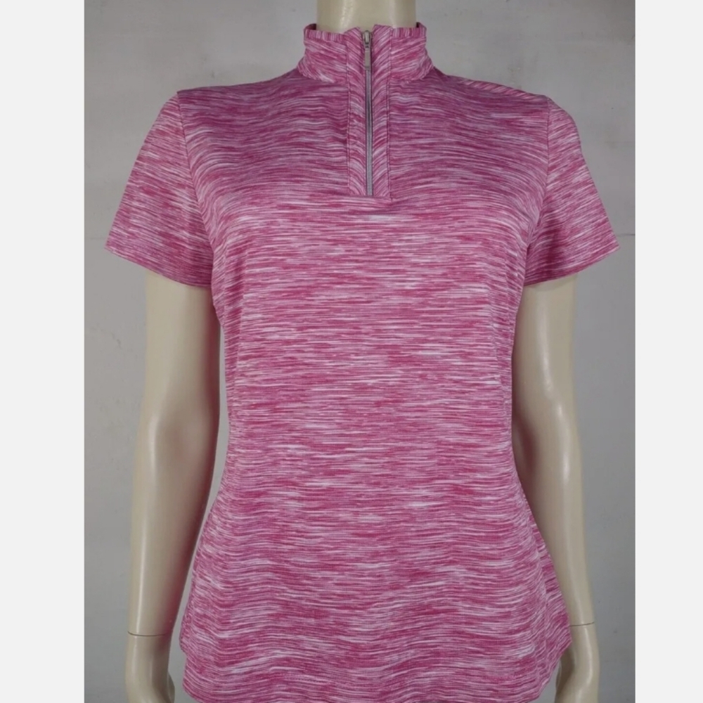 Tail tennis short sleeve 1/4 zip top.